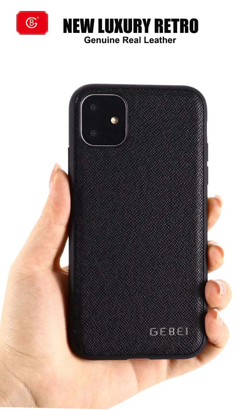 Роскошный брендовый чехол из натуральной кожи для iPhone 11 Pro X Xs Max XR, ультра тонкий противоударный силиконовый защитный чехол на заднюю панель, чехол s