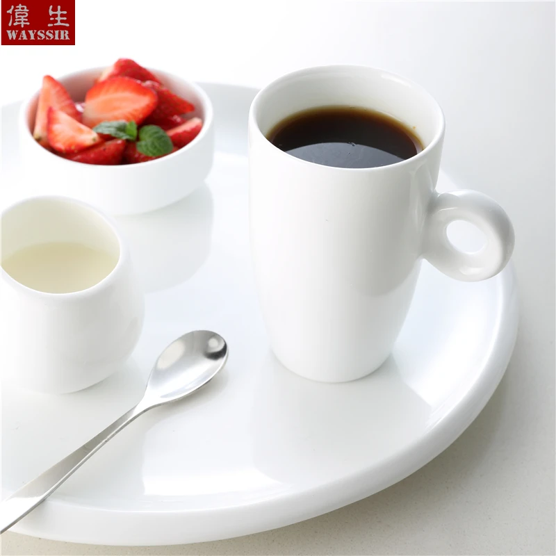 Кофейная кружка для эспрессо Высококачественная супербелая фарфоровая с ручкой