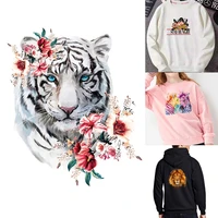 animal thermal transfers stickers cartoon diy clothing top handbag vinyl heat transfer patches home style lion tiger sticker new