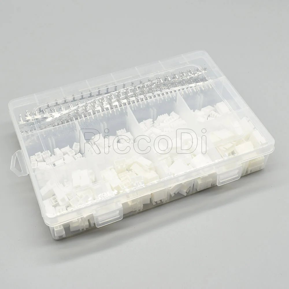 Набор обжимных клемм 1040 шт. (120 компл.) шаг 2 5 мм 2/3/4/5 контактов JST XH штекер и гнездо