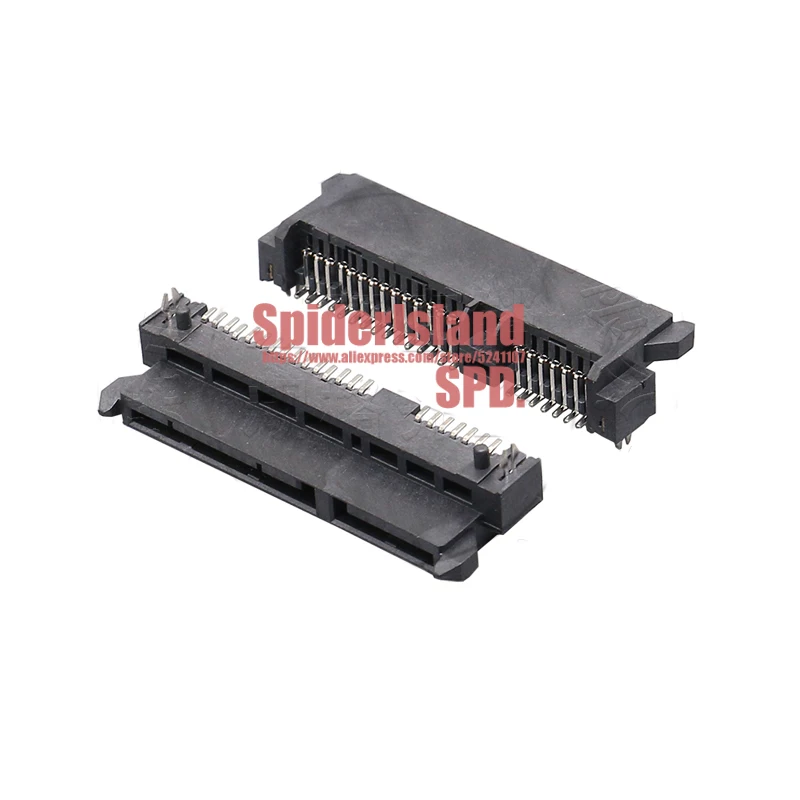 Preise 1000 Stücke SATA 7 + 15P Weiblichen Sitz 6,74mm Pitch SMT Patch 22P Harpoon Positionierung Spalte Stecker SATA Sokcet Für Motherbpard Weld
