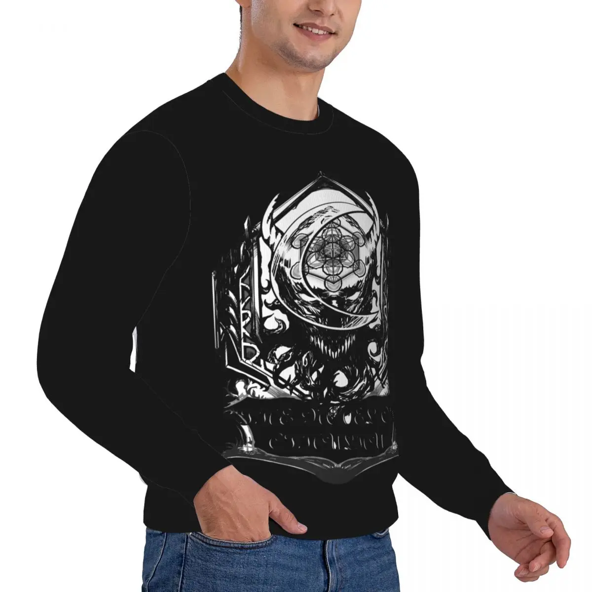 Devil Fashion Original Designer Brand Men's Sweater Artist Round Neck Sweater Punk Rock Long Sleeve Couple Sweater