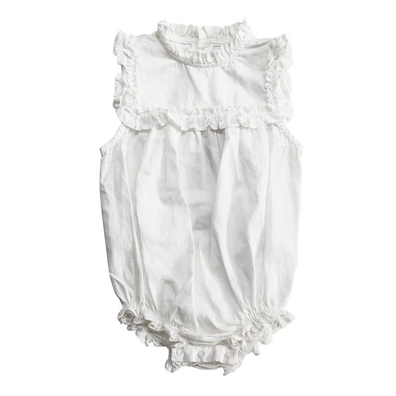 

2021 spring and summer new baby girl pure white lace romper baby one-piece romper baby girl clothes