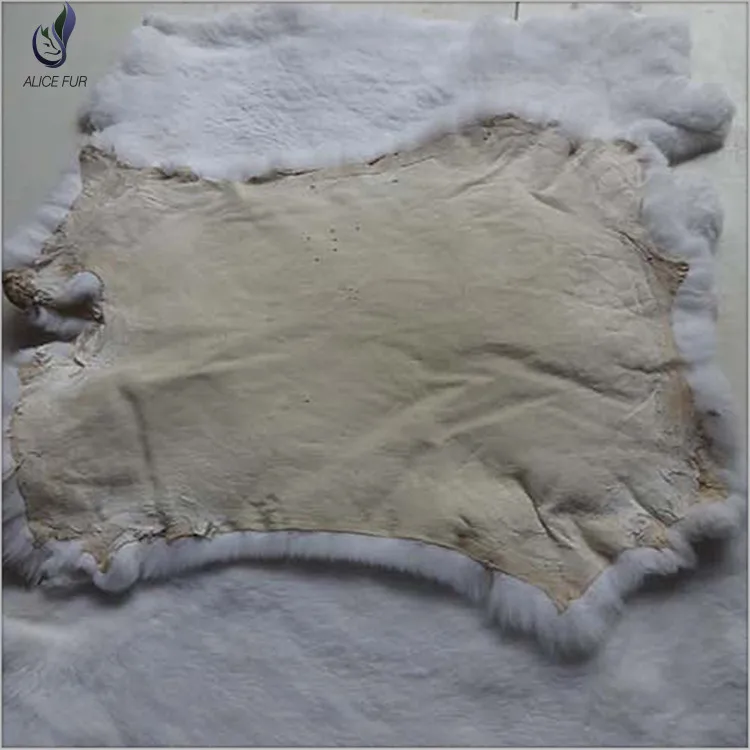 Оптовая продажа натуральный белый чехол из натурального меха кролика рекс|rabbit fur