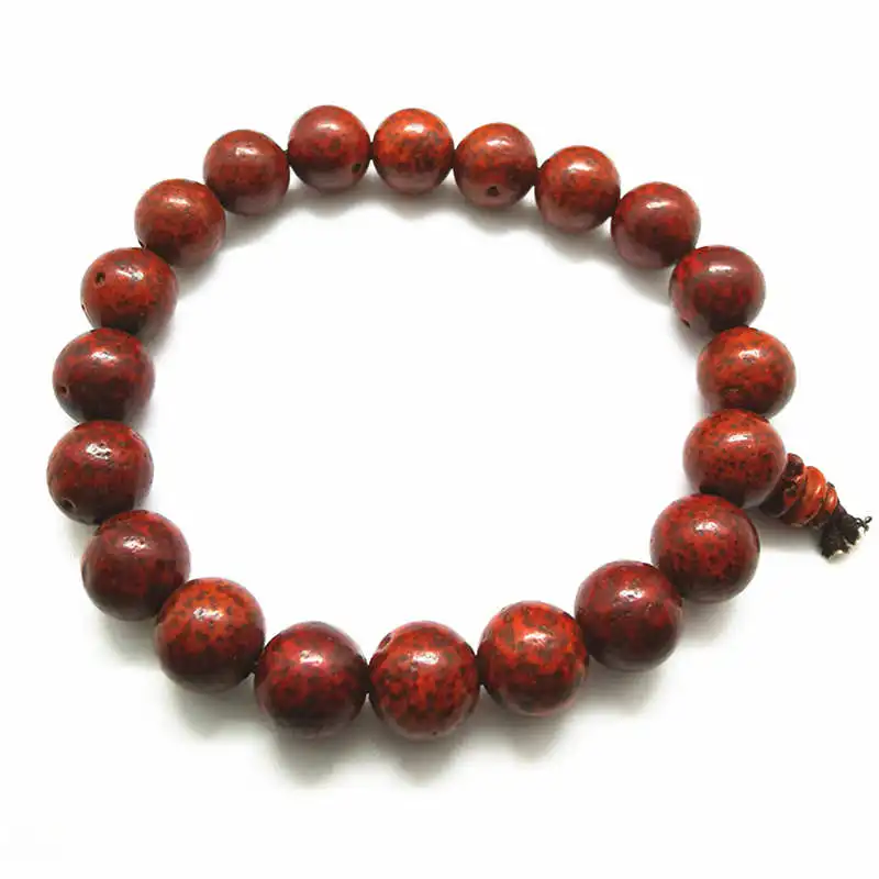 

Natural Old Red Star Moon Lotus Bodhi Seeds Prayer Wrist Malas Bracelets for Girls BRO858