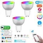 Умная Светодиодная лампа SmartThings, с регулируемой яркостью, цветная, AC85-265V, работает с Tuya Zigbee, приложением Google Assistant, Alexa