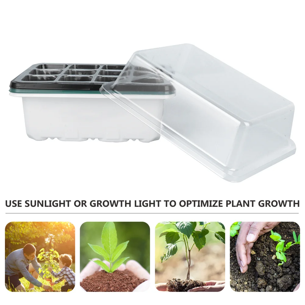 

3Pcs Garden Sprouter Tray Planting Germination Tray with Lid
