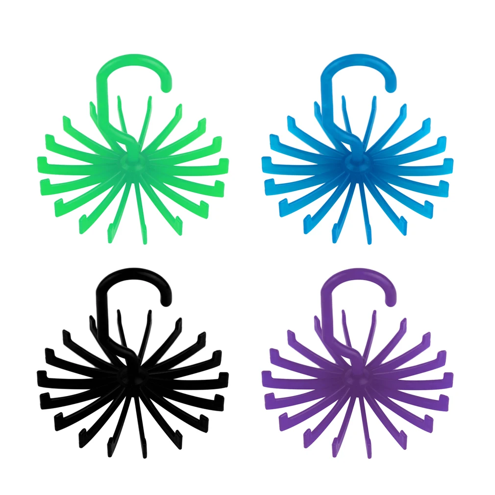 

Modern Design Home Bedroom Adjustable 360 Degree Rotating 18 Hook Neck Ties Clothes Organizer Rack Hanger Holder ABS Plastic