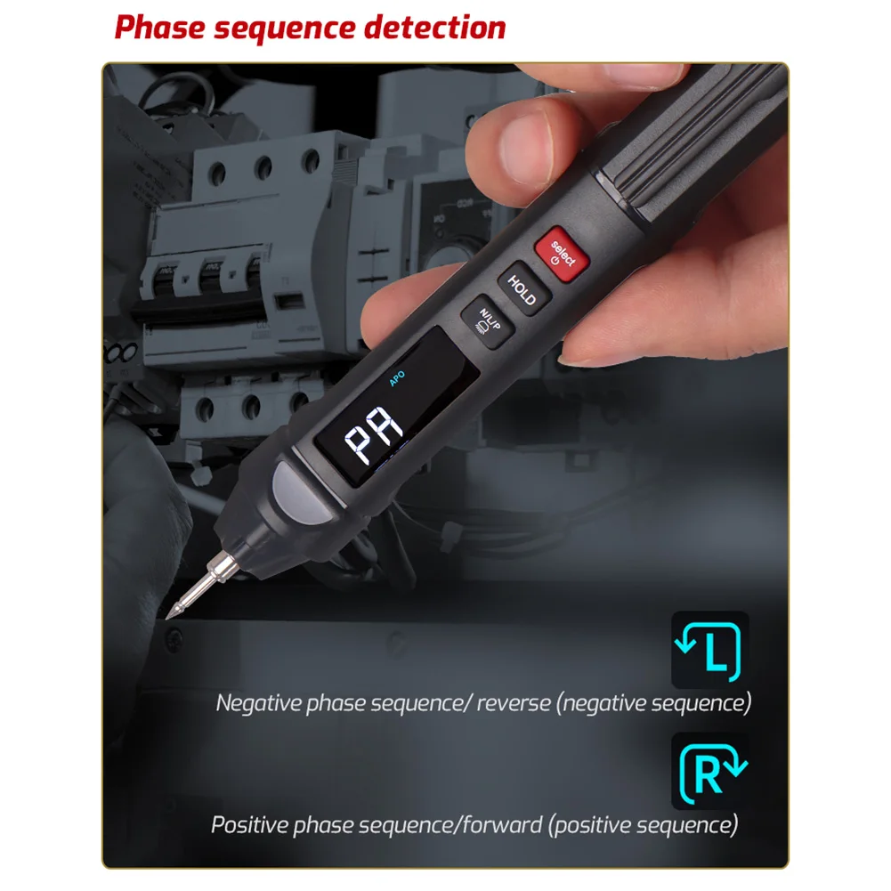 

Smart Pen-type Digital Multimeter Multi-function Voltage Test Pen Phase Seque Meter Diode Tester Tool Electrical Instrument