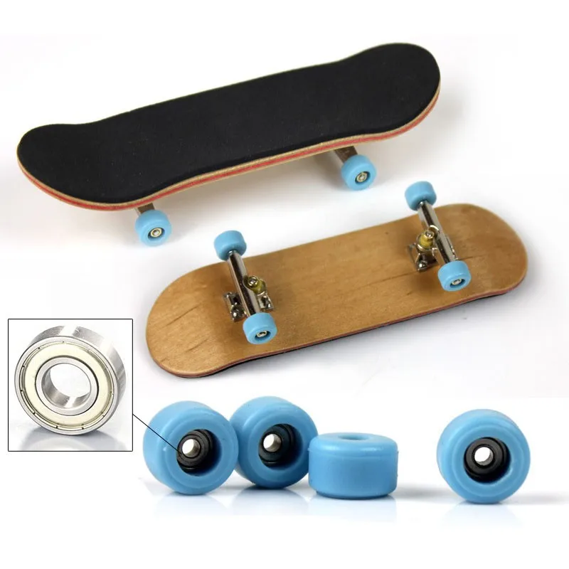 

Professional Bearing Wheels Skid Pad Maple Wood Finger Skateboard Alloy Stent Bearing Wheel Fingerboard Novelty Kids Toys