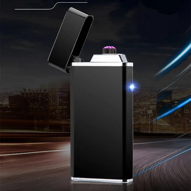 Зажигалка с двойной дугой ветрозащитная креативная usb зажигалка для электронных