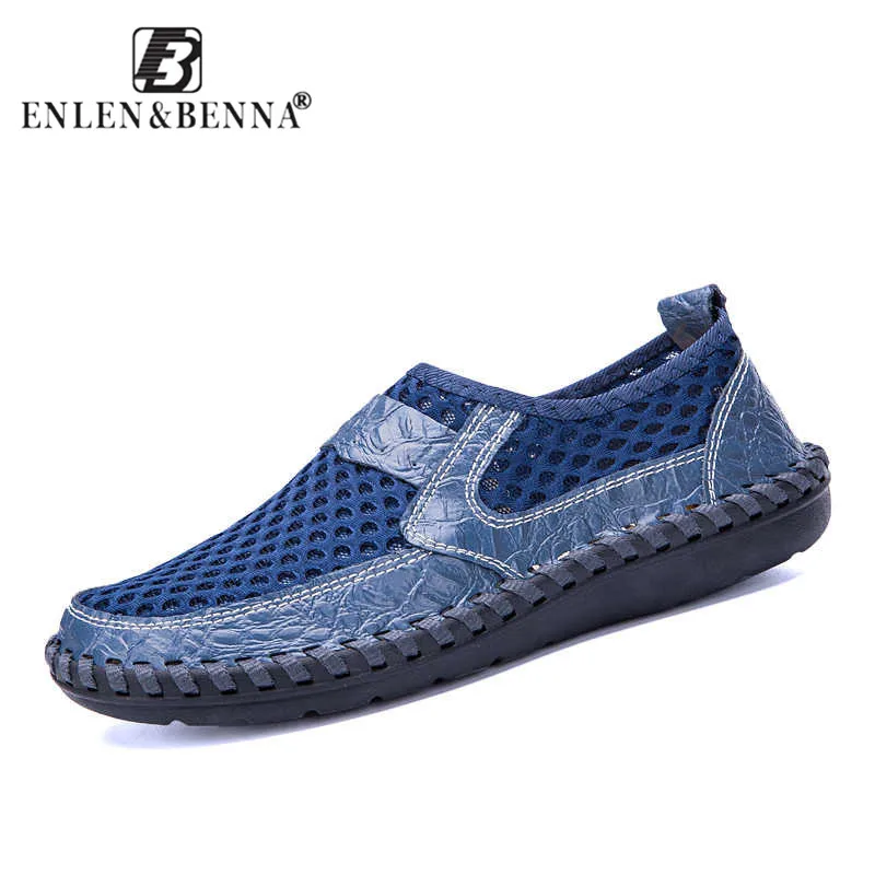 7923-blue Новинка года; Повседневная обувь; Мужская дышащая летняя уличная удобная обувь из сетчатого материала; мягкие кроссовки без шнуровки; обувь для тенниса; большие размеры - Цвет: 7923-blue