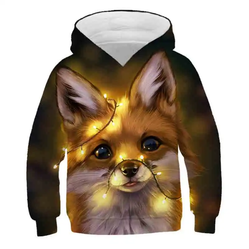 

2020 3D Cartoon animal Cat Boys Sweatshirts for Little Kids Hoodies Clothes 4-14 Years Autumn Winter Children Long Sleeve Shirts