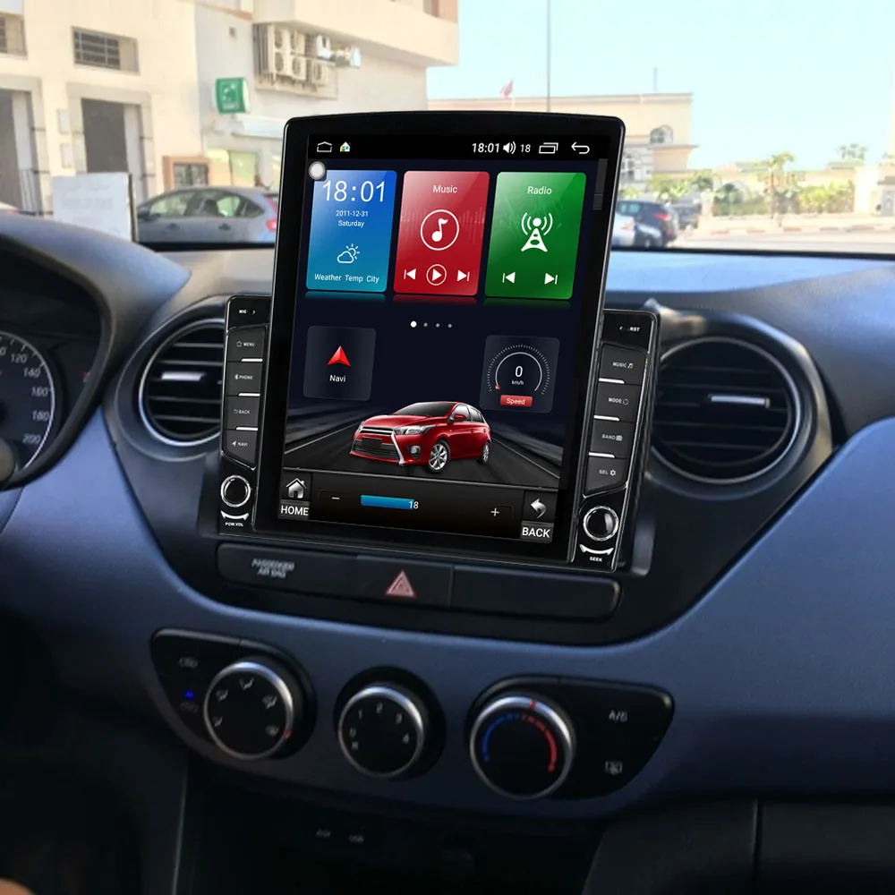 Runningnav для Hyundai i10 2014 2015 2016 2017 Tesla Type Android автомобильное радио мультимедийный