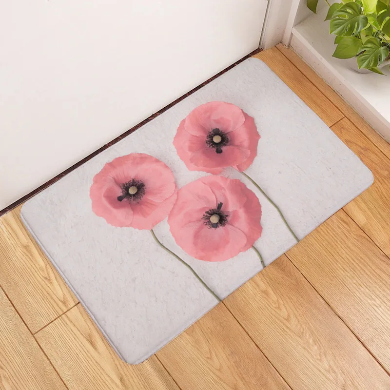Противоскользящий коврик OIMG для ванной напольный 3D Цветочный поглощающий воду