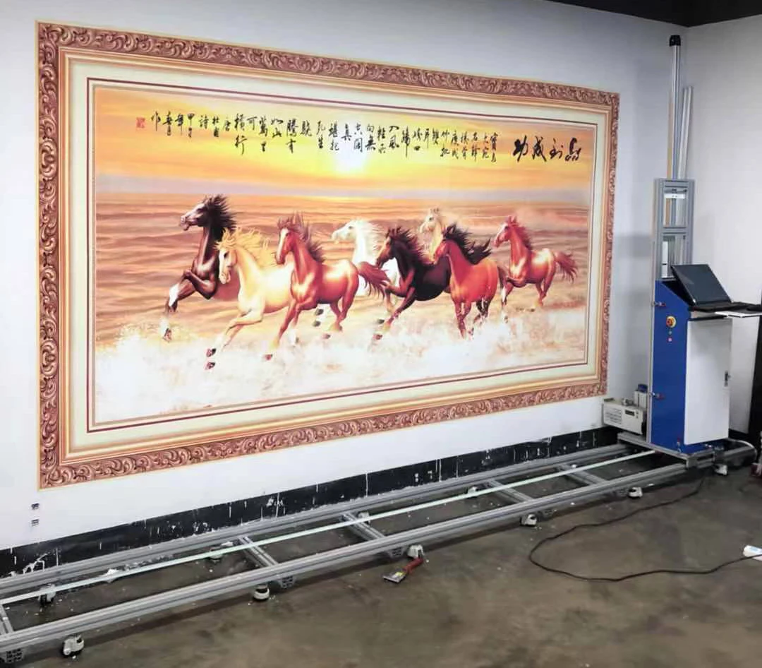 Direct Painting 3D Effect Vertical Mural Wall Inkjet Printer With Photo Quality