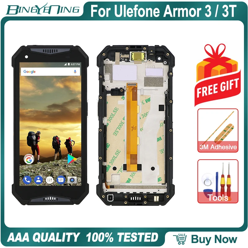 Для Ulefone Armor 3/3t lcd и сенсорный экран дигитайзер с рамкой дисплей экран модуль аксессуары сборка Замена