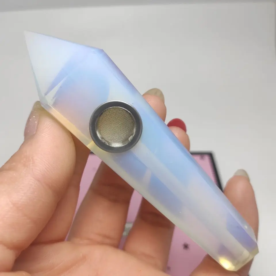 1 шт. полированная курительная трубка из натурального опала для исцеления