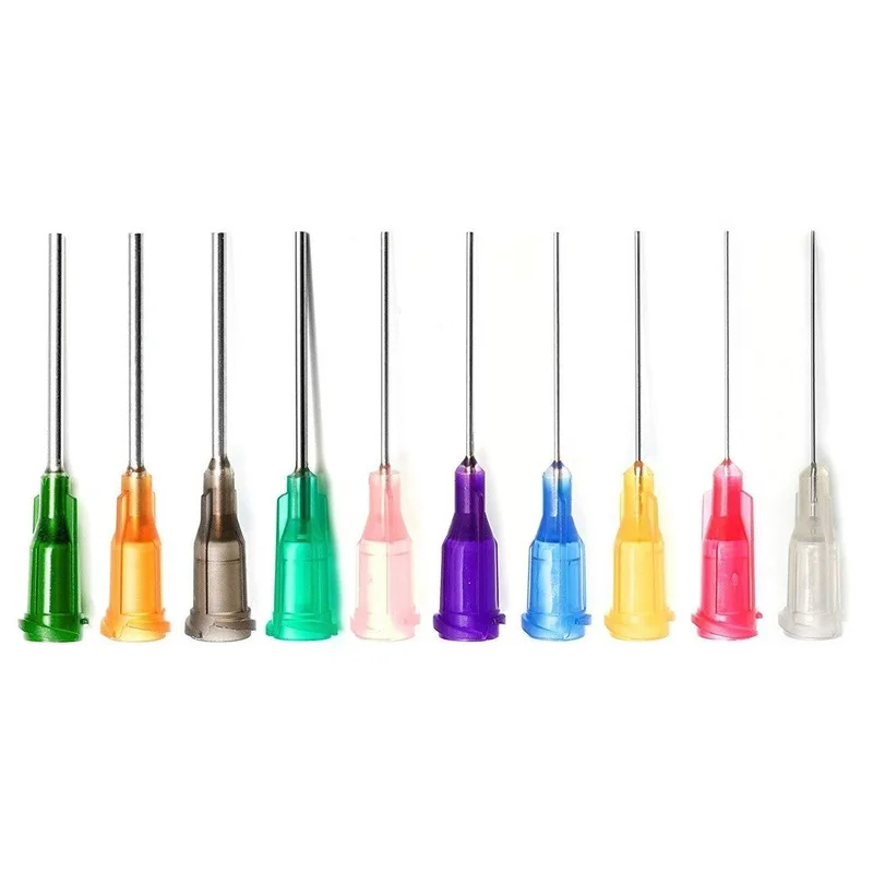 Иглы для дозирования иглы шприца с замком Luer 14 г 15 16 18 20 21 22 23 25 27 тупой наконечник x