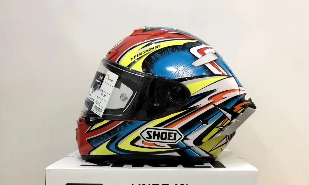 Мотоциклетный шлем shoei X14 marquez red daijiro для езды на мотокроссе гоночный