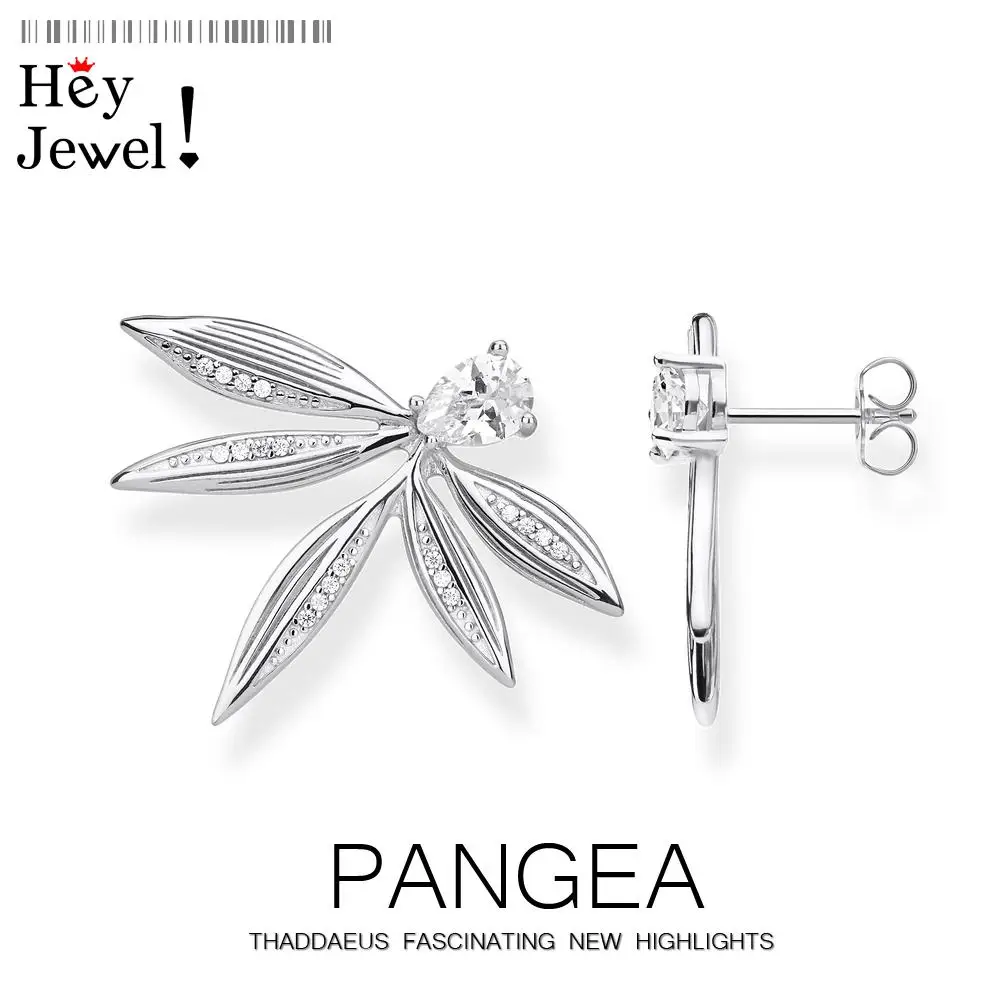 Женские серьги-гвоздики с листьями Tendril европейские ювелирные изделия брендовые