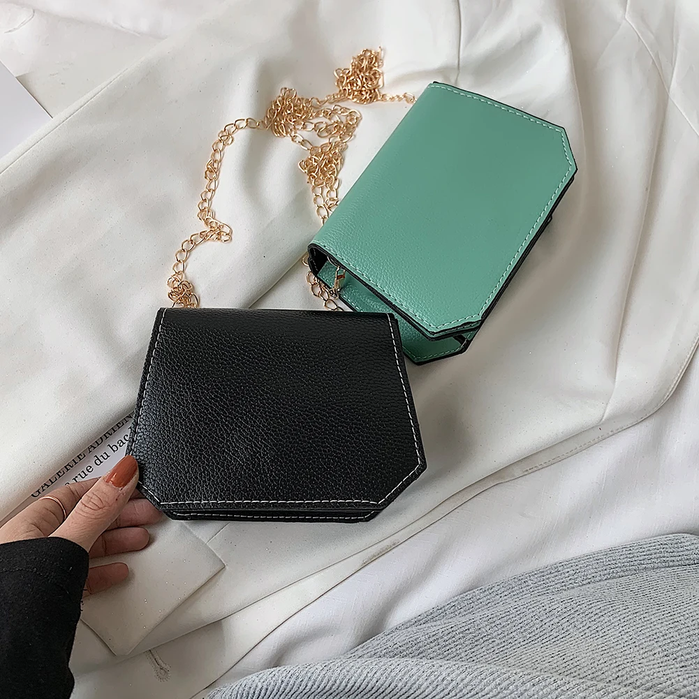 

Fashion Women Lattice Pattern Shoulder Crossbody Bag PU Leather Pure Color Messenegr Bags Casual Lady Chain Small Handbags Purse