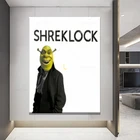 Современные плакаты Шрек, постеры для проверки мемов, Картина на холсте, настенное искусство, картина с высокими вертушками для спальни, домашний декор