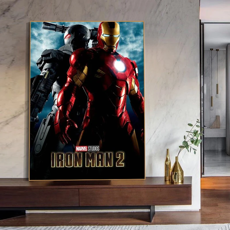 Marvel Мстители Супергерой фильм рисунок на холсте Капитан Америка Железный