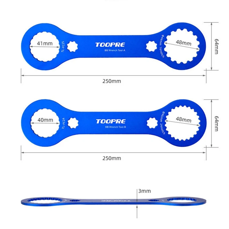 

Bottom Bracket Wrench 44mm 46mm 16 24 Multi FunctionTool for BBR60 MT800 MT9100 XDR DA TL-FC25 BB Caliber Cycling Repair Tool