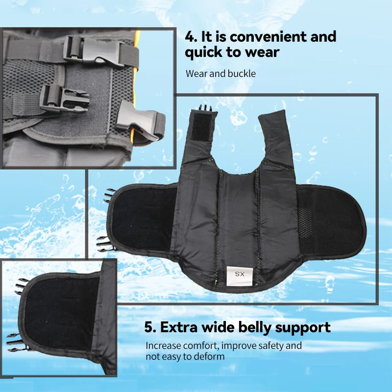 Спасательный жилет для собак летний водонепроницаемый регулируемый маленьких и
