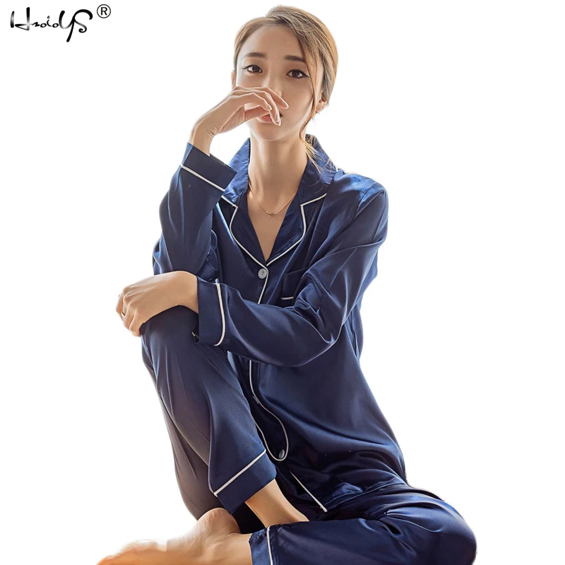 Conjunto de Pijama de satén de seda para mujer, conjunto de dos piezas, Aliexpress envío Chile