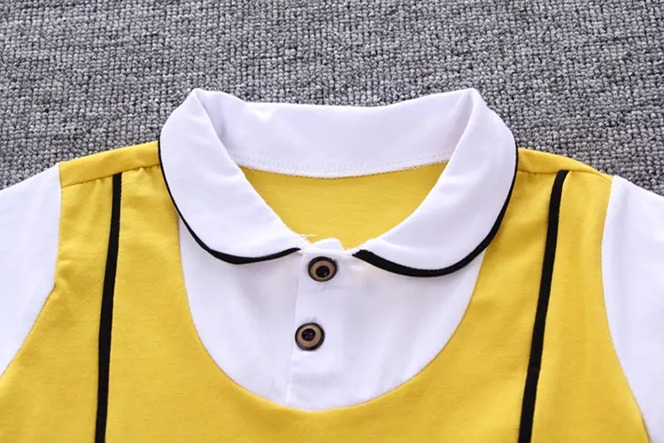 Комплект летней одежды для маленьких мальчиков на первый день рождения футболка