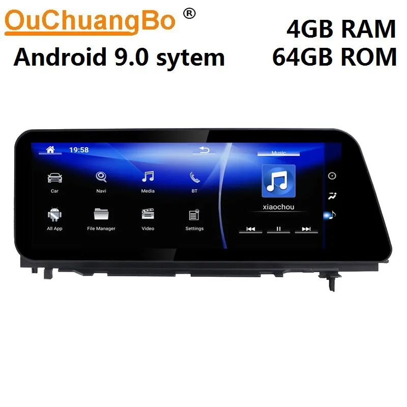 Мультимедийная магнитола Ouchuangbo для RX RX200 RX350 RX450 2016 2018 с 12 3 дюймовым экраном android 9 0