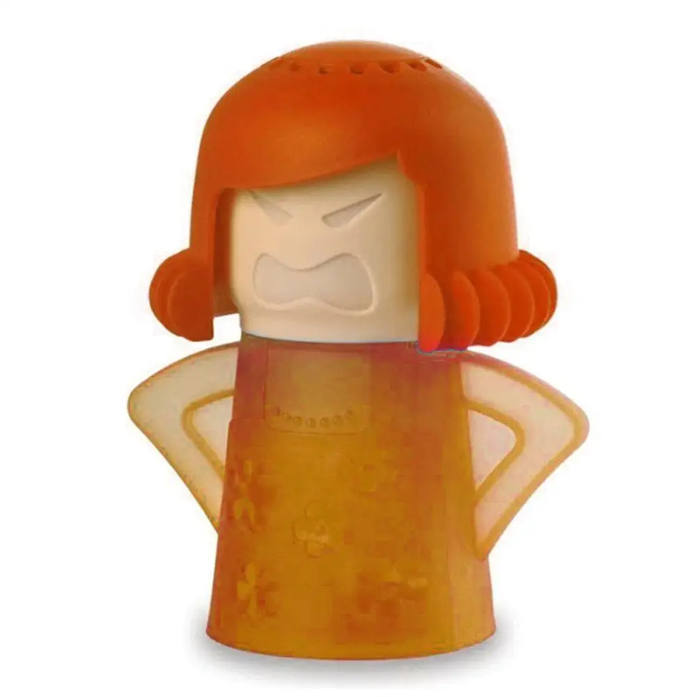 Пароочиститель для микроволновой печи Angry Mama с уксусом и водой легко очищает