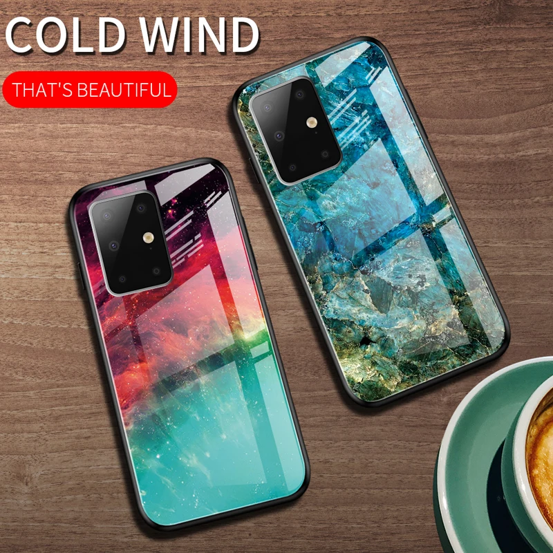 Защитный чехол устойчивый к царапинам для samsung s10 s20 новый градиентный закаленное