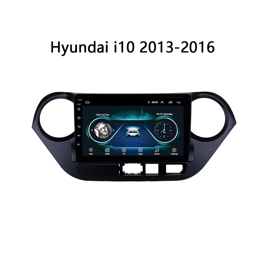 Автомобильное радио для Hyundai i10 2013-2016 мультимедийный плеер 9 дюймов Android 8 1 GPS