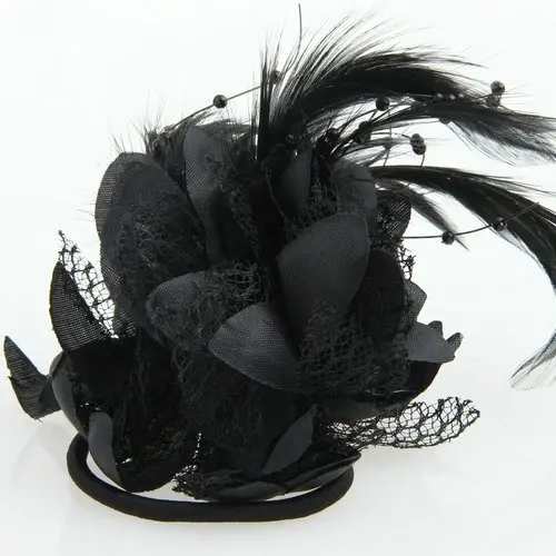 Перо Кружева цветок корсаж лента для волос клип Брошь булавка коктейль