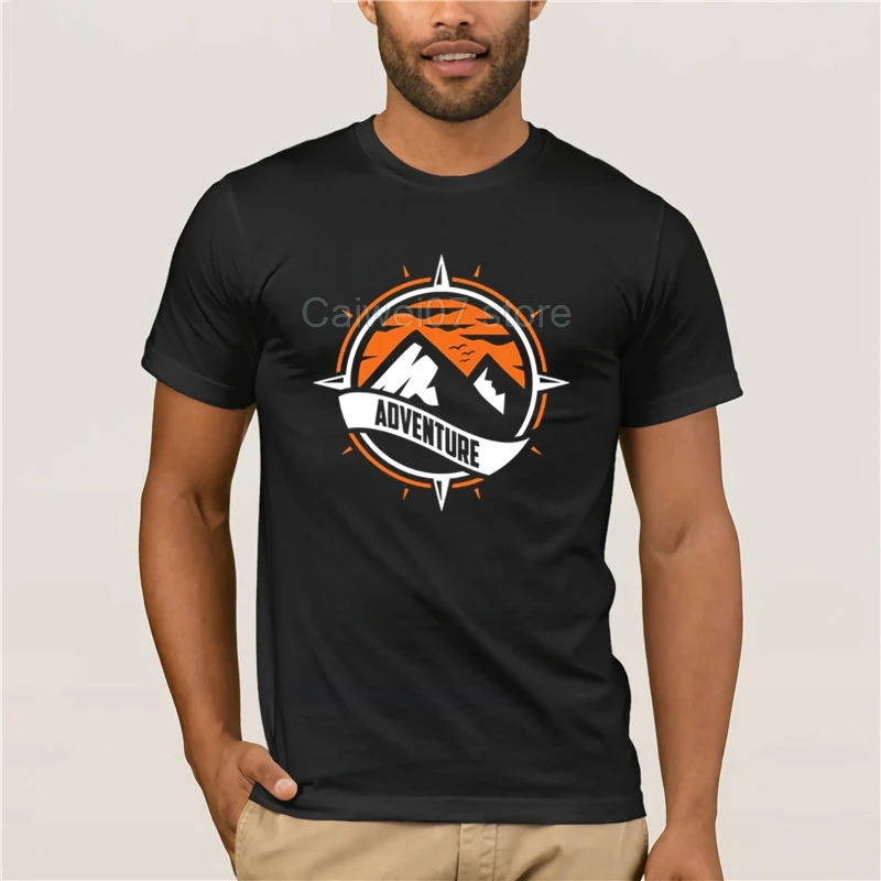 Men's Cool Short-Sleeve T-Shirt Adventure Fashion Printed men's round neck cool man's T-shirt