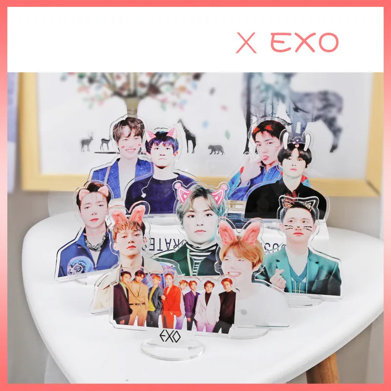1 шт экзо членов BAEKHYUN CHANYEOL SEHUN милый стоя фигурку куклы акриловая подставка экшн