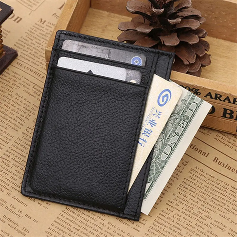

Slim Credit Card Holder Mini Wallet ID Case Purse Bag Pouch Black Business Pocket Card Holders Bags Case Wallet Box For Men