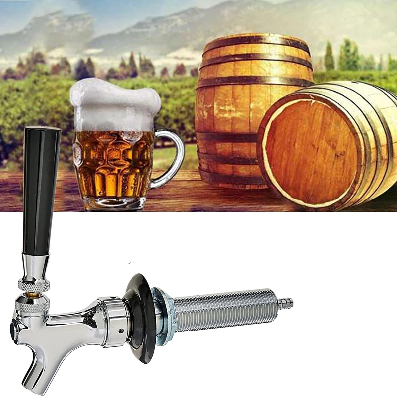 

Beer Keg Faucet Non-Adjustable Faucet 127mm American Connector 1/4 Pagoda Connector for Home Brew Beer Keg Faucet