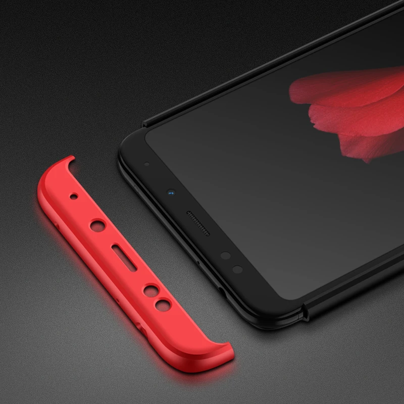 Чехол GKK для Xiaomi Redmi 5 Plus 360 Защита всего корпуса противоударный 3 в 1 жесткий