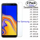 Закаленное стекло для Samsung Galaxy J4 2018, J6, J7, J8, Защитное стекло для Samsung A5, A6, A7, A8 Plus 2018, защитная пленка, 2 шт.