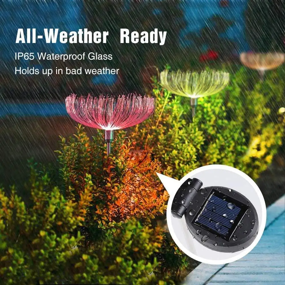 

Intelligent Solar Powered RGB Outdoor Yard Lamp Travel Supply Multicolor Fiber Optic IP66 Waterproof Garden