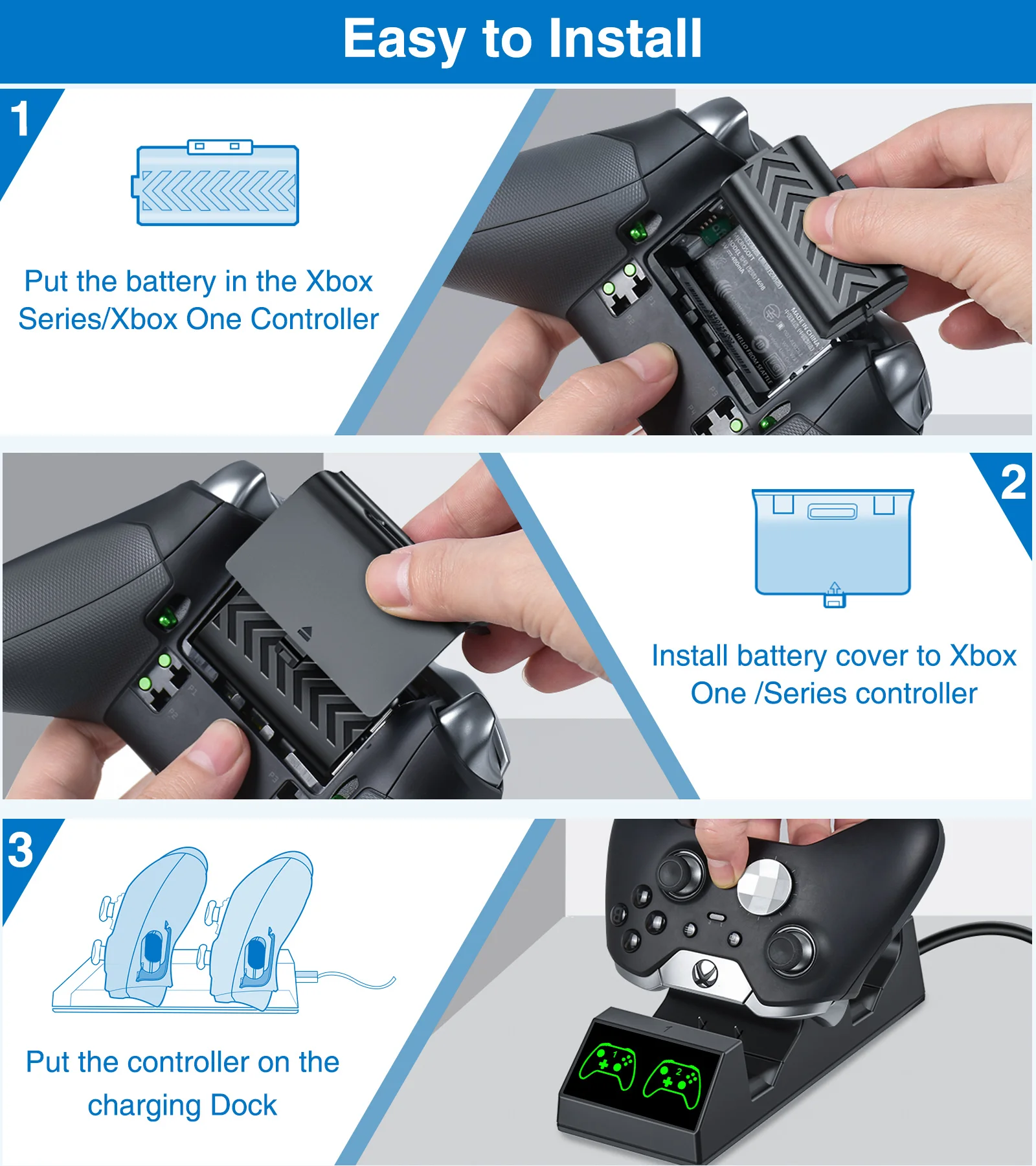 Зарядная док-станция для контроллеров Xbox seвозы X/Xbox серии S зарядное устройство