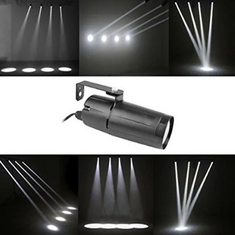 

4pcs/lot White Color LED Beam Pinspot Light/DJ Mirror Ball LED Spot Lighting For KTV Bar Club Home Party Lamp Disco Spotlight
