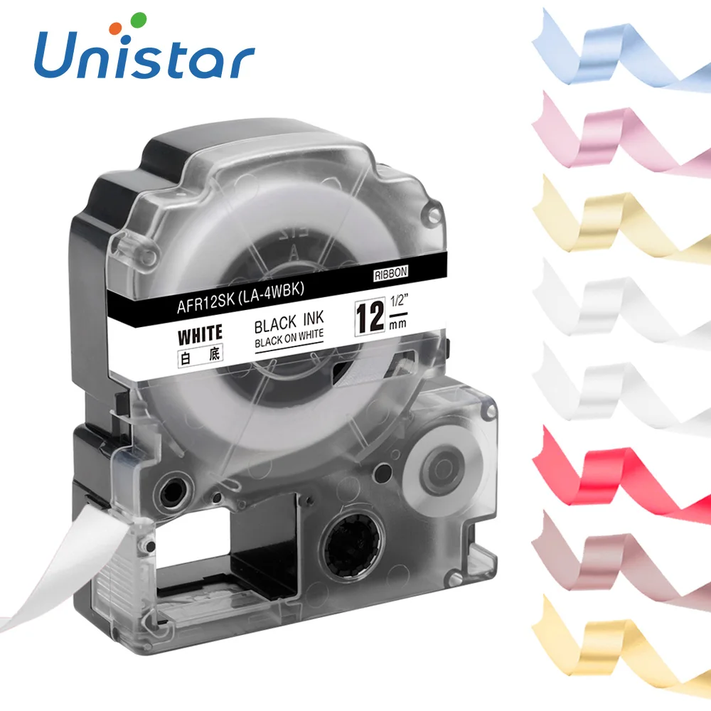 Атласная лента Unistar 12 мм совместима с Epson атласная SFR12SK SA 4WKK 4KBK 4HKK SFR12PK подходит для