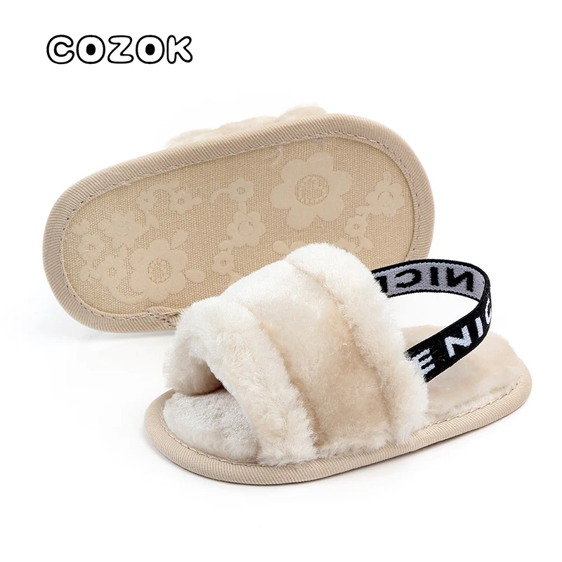 

COZOK 2021 Zomer Nieuwe Meisje Trendy Pluche Schoenen Kinderen Sandalen Mode Strand Kinderen Antislip Platte Zachte Schoenen