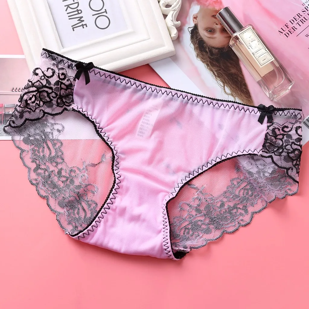 

Sexy Underpanties Seamless Women's Panties Embroidery Lace Sexy Underwear Transparent Erotic Lingerie Breathable G-string Thongs
