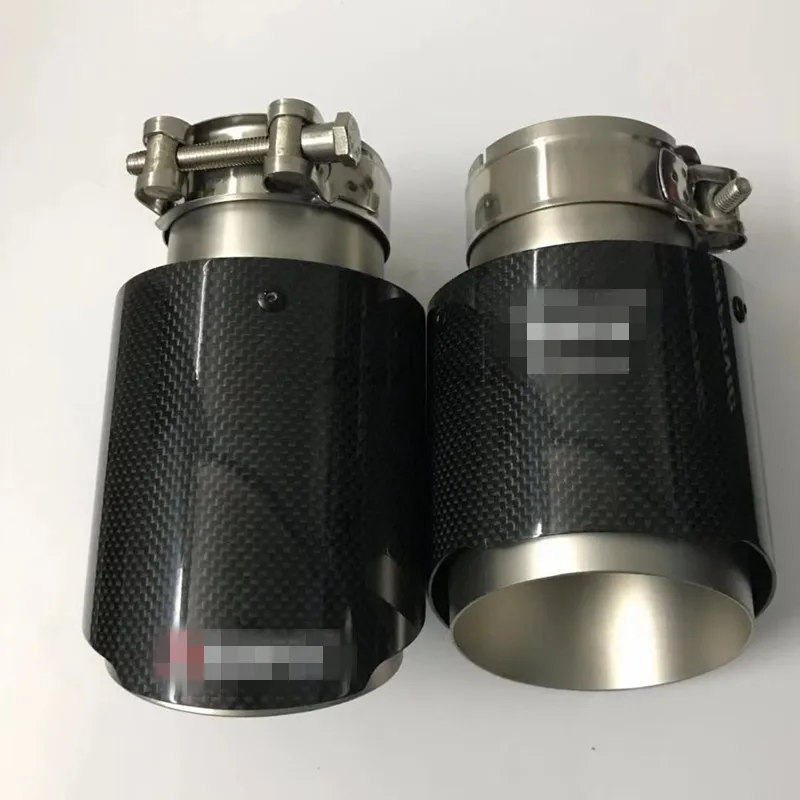 2 шт. Akrapovic полотняная плетеная Глянцевая углеродистая выхлопная система
